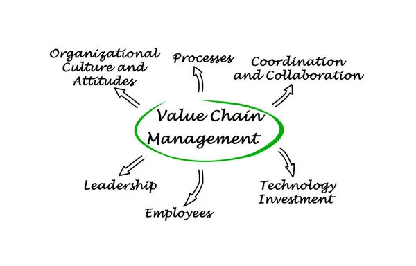Komponenten Des Wertschöpfungskettenmanagements — Stockfoto
