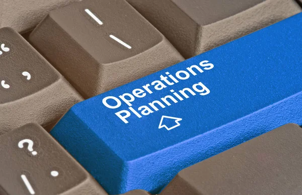Клавіатура Ключем Планування Операцій — стокове фото