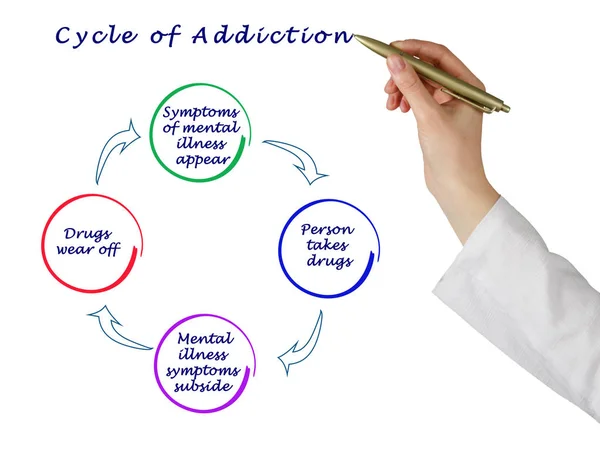 Komponenten Des Kreislaufs Der Sucht — Stockfoto