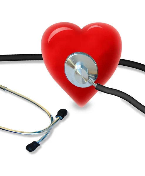 Stethoscope Heart Metaphor — Stock Photo, Image