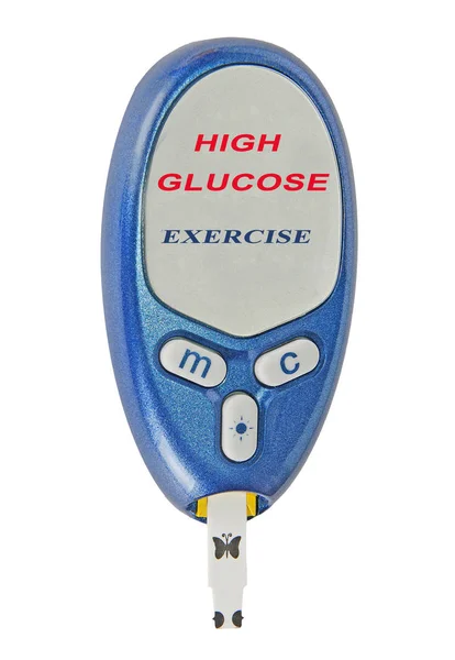 Home Glucose Meter Message — Stock Photo, Image