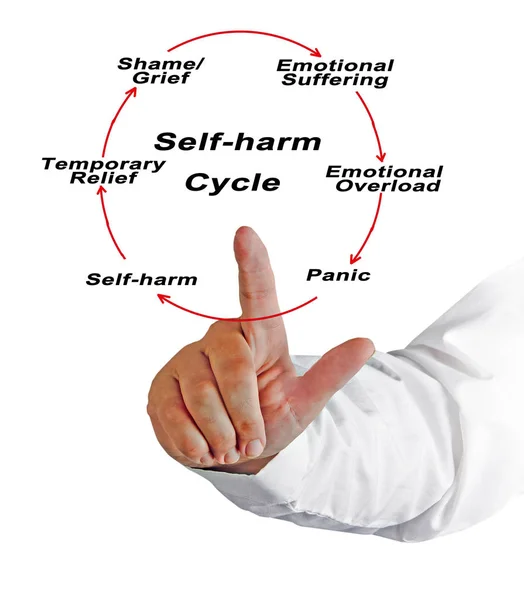 Presenting Self Harm Cycle — Stock Photo, Image
