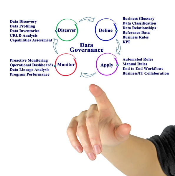 Komponenten Des Data Governance Prozesses — Stockfoto