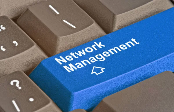Keyboard Key Network Management — Stock Photo, Image