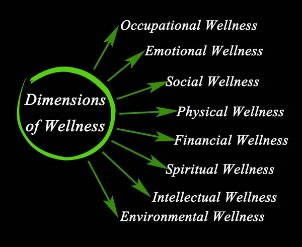 Acht Dimensionen Von Wellness — Stockfoto