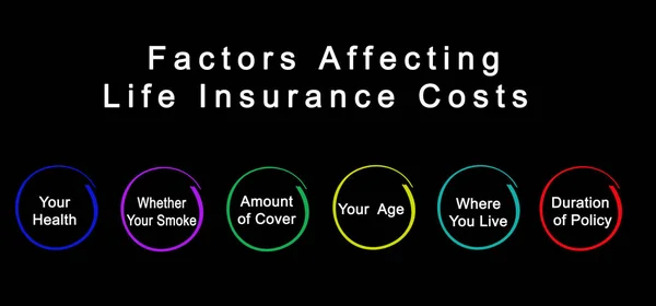 生命保険の費用に影響を与える要因 — ストック写真