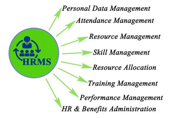 Funciones del sistema de gestión de recursos humanos — Foto de Stock