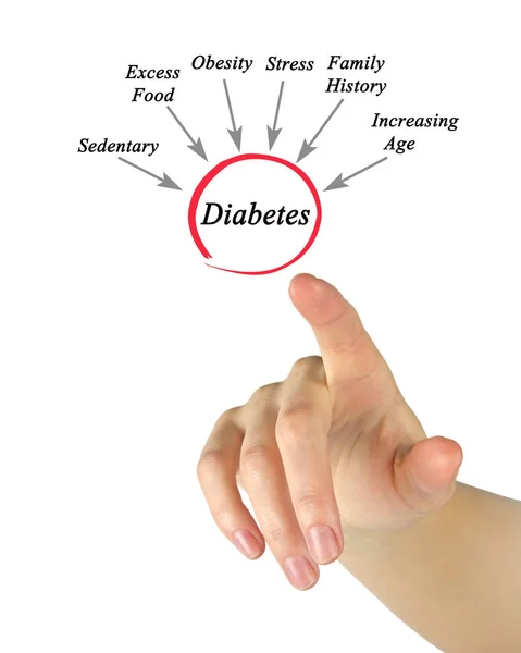 Presentare le cause del diabete — Foto Stock