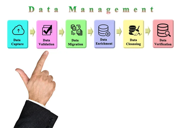 Proceso de gestión de datos — Foto de Stock