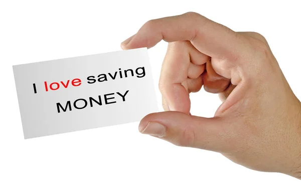 Me encanta ahorrar dinero. —  Fotos de Stock