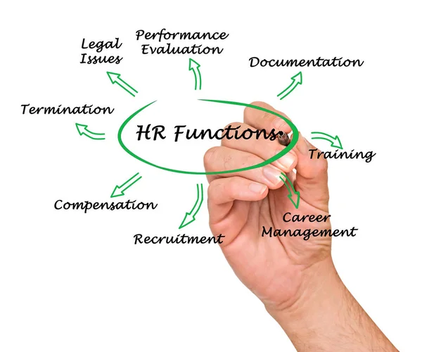 Diagram of HR Functions — Stock Photo, Image