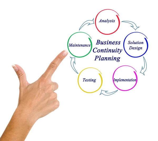 Donna che presenta Business Continuity Planning — Foto Stock