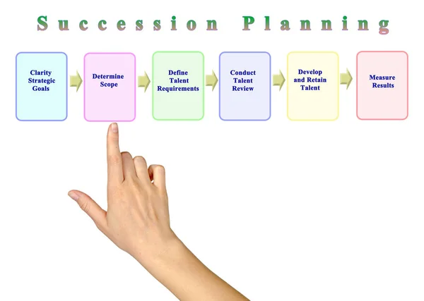 Шість складових планування Наступництва — стокове фото