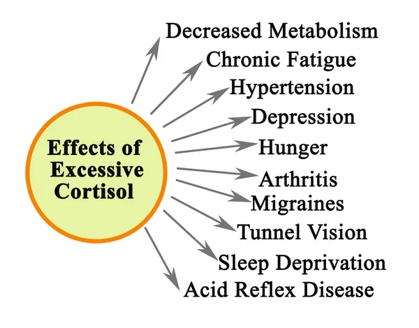 Ten Effects of Excessive Cortisol — Stock Photo, Image