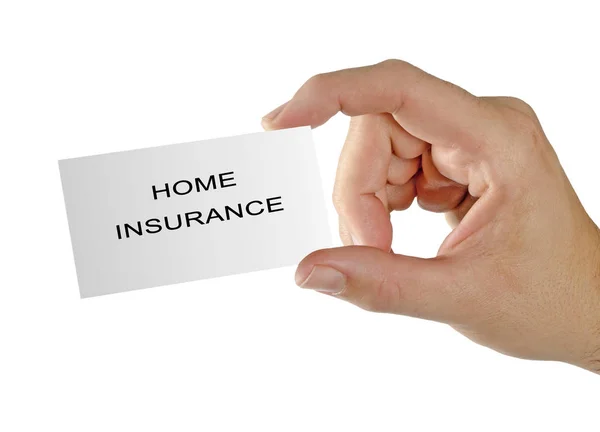 Hand with card Home insurance — Stock Photo, Image