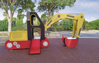 Oyun alanında oyun powershovel yakın çekim