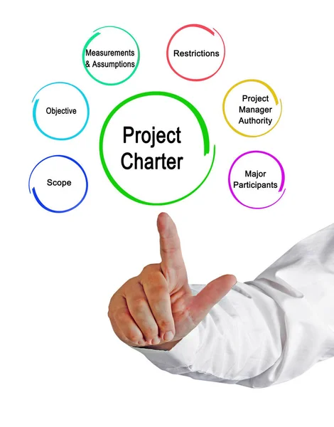 Seis componentes da Carta do Projecto — Fotografia de Stock