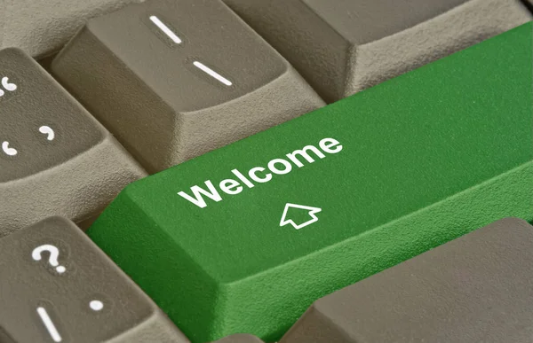歓迎のためのキーとキーボード — ストック写真