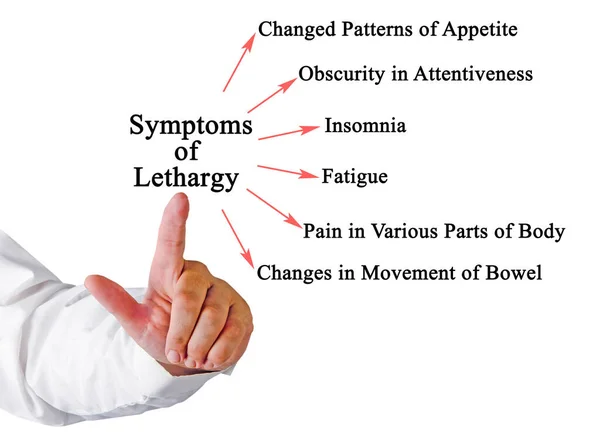 Παρουσιάζοντας Έξι Συμπτώματα Λήθαργου — Φωτογραφία Αρχείου