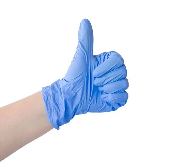 Close Gesturing Hand Glove — Stock Photo, Image