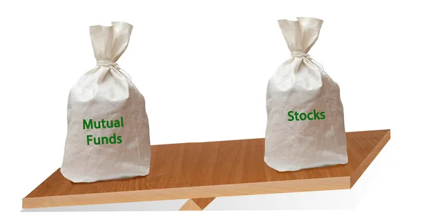 Saldo Entre Stocks Fundos Mutualistas — Fotografia de Stock