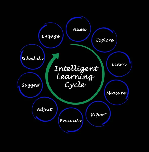 Etapper Den Intelligenta Inlärningscykeln — Stockfoto