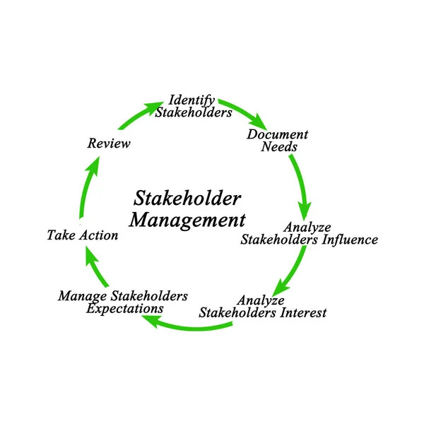 Zeven Componenten Van Stakeholder Management — Stockfoto