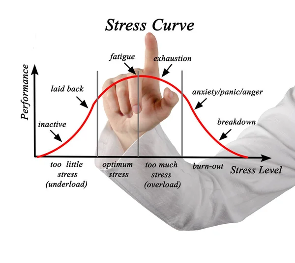 Presenting Stress Performance Curve — Stock Photo, Image