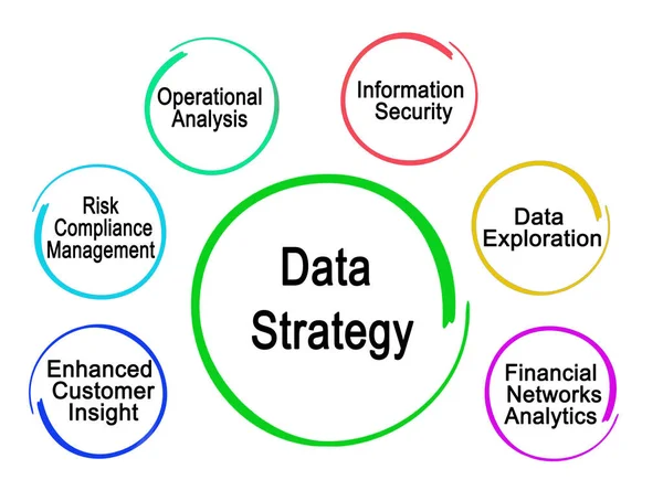 Enam Komponen Strategi Data — Stok Foto