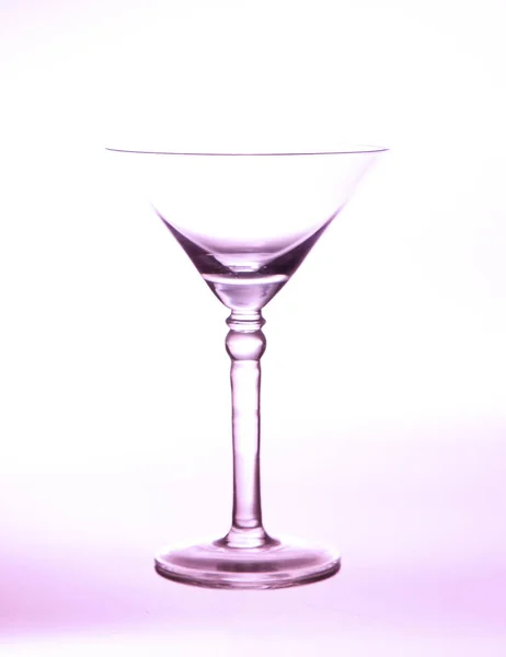 Martini Glass High Key Photo Studio Purple Tint — Stock Photo, Image