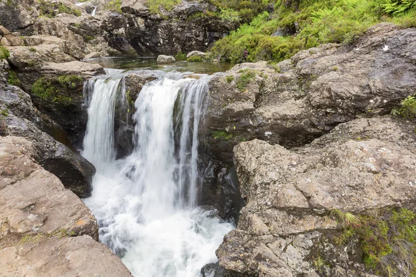 Waterfall Fairy Pools Rocky Stream Isle Skye Landscape — Stock Photo, Image