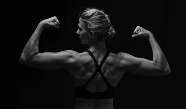 Mujer Forma Con Músculos Espalda Conversión Artística —  Fotos de Stock