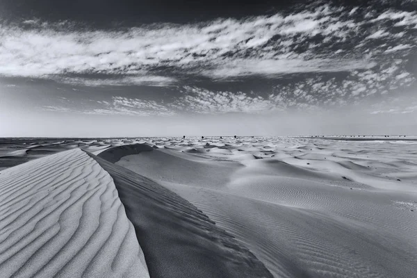 Paisaje Dunas Arena Nubes Con Patrón Viento Conversión Artística — Foto de Stock