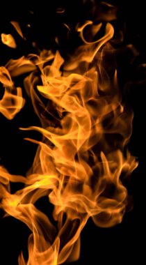 alevler siyah arkaplanda