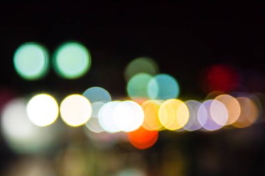 ufuk gece ışıklar bokeh;