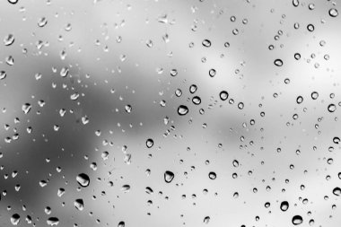 Cam, arka plan Yağmur damlaları