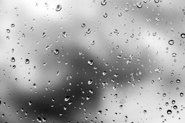 Cam, arka plan Yağmur damlaları