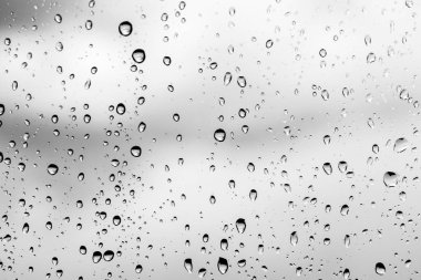 Cam, arka plan Yağmur damlaları