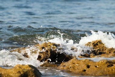 deniz dalga taş su köpük