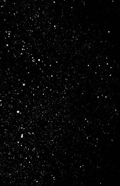 Kar fırtınası doku. Siyah arka plan, ışıkları bokeh vurdu kar taneleri havada uçan