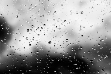 Cam, arka plan Yağmur damlaları