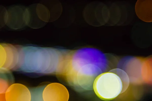 Lumières Nuit Déconcentrées Bokeh — Photo