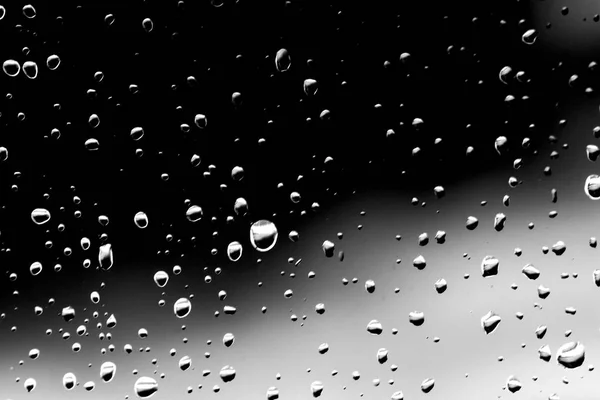 Esőcseppek Fekete Üveg — Stock Fotó