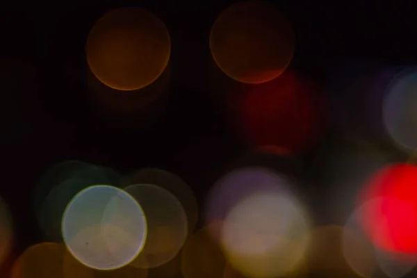 Defocused Νύχτα Φώτα Bokeh — Φωτογραφία Αρχείου