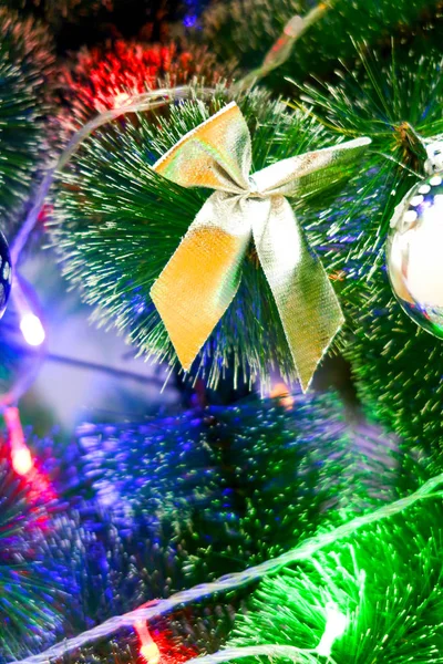 Defocused Noel Süslemeleri Noel Işıkları — Stok fotoğraf