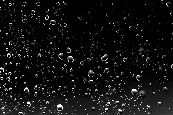 Raindrops Black Glass — Stock Photo, Image