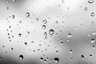 Cam, arka plan Yağmur damlaları