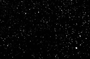 Kar fırtınası doku. Siyah arka plan, ışıkları bokeh vurdu kar taneleri havada uçan