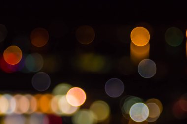 ufuk gece ışıklar bokeh;