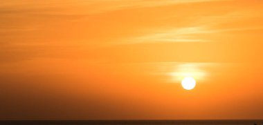 Güneş deniz, gün batımı, peyzaj üzerinde